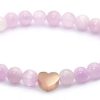 Natural Stone Healing Stone Beaded Bracelet Stainless Steel