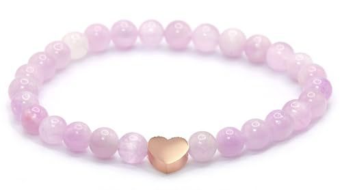 Natural Stone Healing Stone Beaded Bracelet Stainless Steel