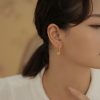 Unique Wheat Earrings Trendy Circle Ear Hook Elegant High-grade Stylish And Personalized Earrings