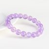 Lavender Round Beads Iced Light Purple Crystal Bracelet