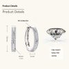 Straight Sterling Silver Earrings Moissanite New Ear Ring