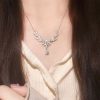 Autumn Summer New White Copper Romantic Wheat Necklace For Women