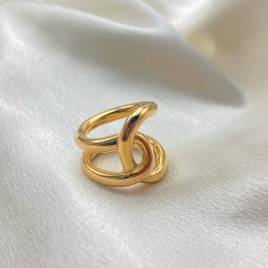 Knotted Trendy Women's Opening Adjustable Ring