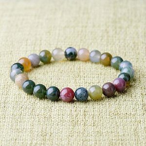 8mm Natural Agate Bracelet String Beads