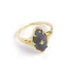 Silver Gilded Stone Women's Ring