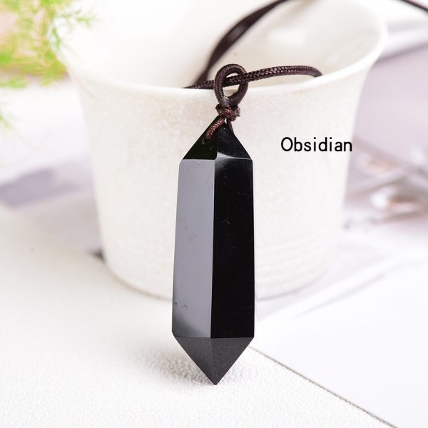 Natural Crystal Rough Hexagonal Prism Energy Stone Jewelry