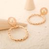 Personality Exaggerated Earrings Retro Temperament Twisted Round Circle Earrings
