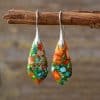 Emperor Stone Geometric Pendant Earrings