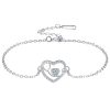 European And American Cat Footprints Bracelet High Sense Female Diamond Heart Bracelet Ladies