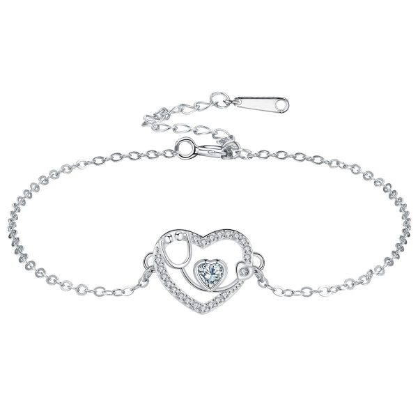 European And American Cat Footprints Bracelet High Sense Female Diamond Heart Bracelet Ladies
