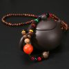 Retro Ethnic Sweater Chain Long Wooden Pendant