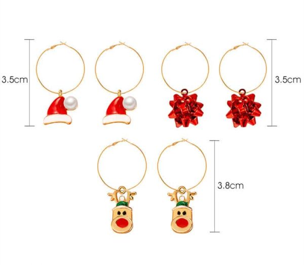 Women's Fashion Christmas Earrings Set Of Three