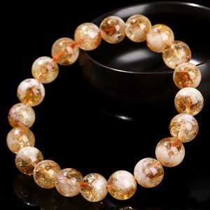 Natural Snowflake Yellow Tower Crystal Honey Milk-in-water Bracelet