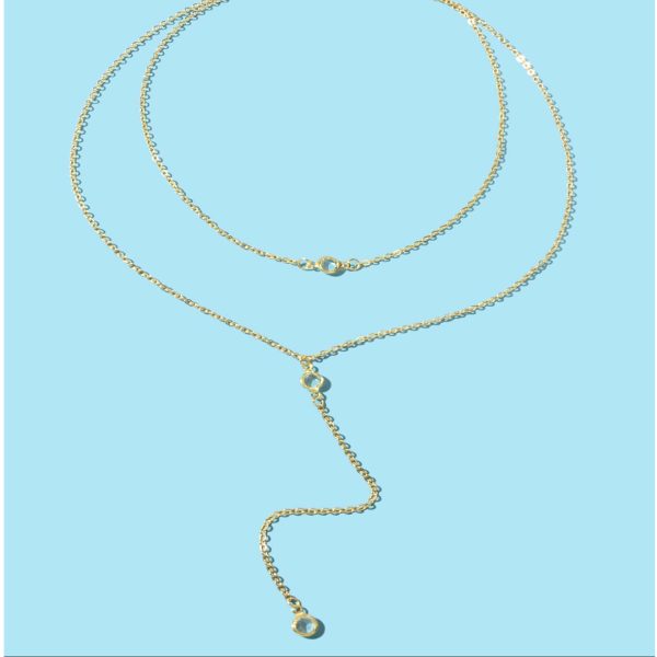 Female Versatile Metal Chain Long Holiday Necklace