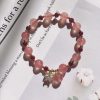 Hetian Jade Peach Blossom Strawberry Quartz Bracelet Girls' Crystal Bracelet