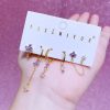 Ladies New Fashion Zirconium Ring Earring Set