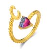 Creative Fashion Letter Love Heart-shaped Ring