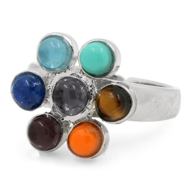 Natural semi-precious stone ring
