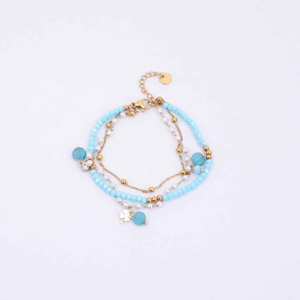 Titanium Steel Beaded Multi-layer Crystal Bracelet String