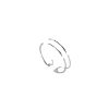 Silver Plated Female Simple And Elegant Geometric Cross Ring