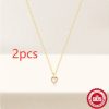 Simple S925 Loving Heart In Sterling Silver Personalized Three-dimensional Necklace