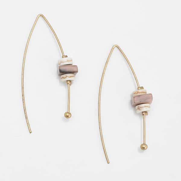 Design natural stone creative earrings