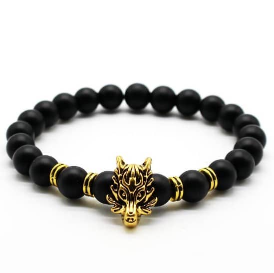 Man's Volcanic Stone Bracelet Longteng Ornaments Bracelet Natural Stone Elastic Bracelet