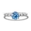 925 Sterling Silver Moissanite Ring Women's Pt950 Gold-plated Vine Winding Light Luxury