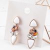 Water drop stud earrings