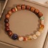 Yellow Pear Yellow Tower Crystal Ebony Amethyst Bracelet