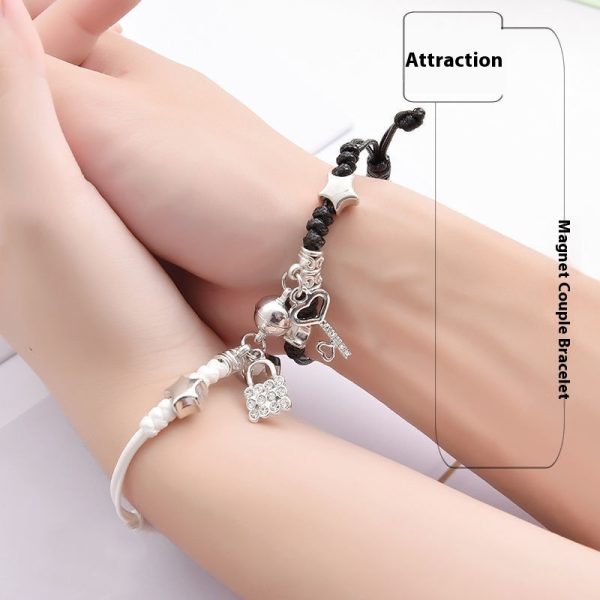 Magnet Girlfriends Student Couple Suction Bracelet Pair
