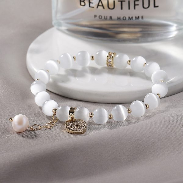 Opal Heart Lock Bracelet For Women