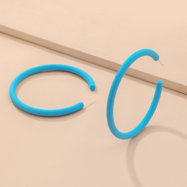 Candy Color Acrylic Circle Geometric Earrings