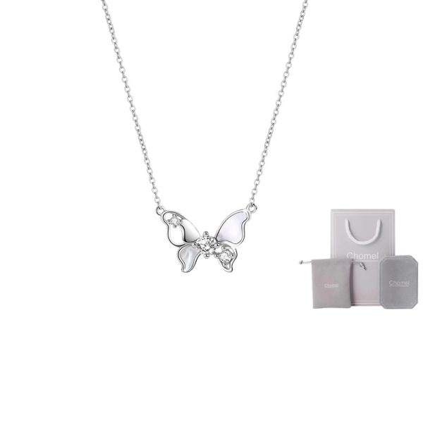 Butterfly Fritillary Necklace Women's Sterling Silver Light Luxury Minority