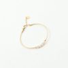 Freshwater Pearl Filament Bracelet Titanium Steel Plated 18K Gold