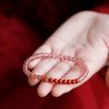 Koi Purple Cinnabar Lucky Beads Peach Blossom Strawberry Quartz Bracelet