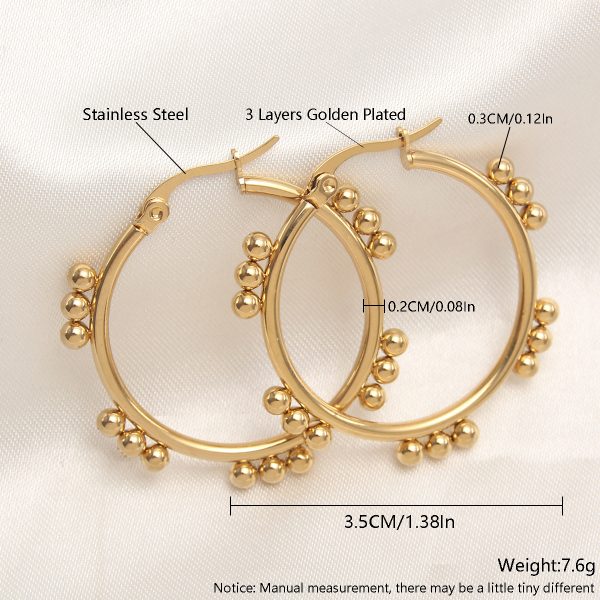 Fashion Elegant Circle Metal Earrings