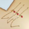 Curved Strawberry Children's Copper Plating 14K Bracelet