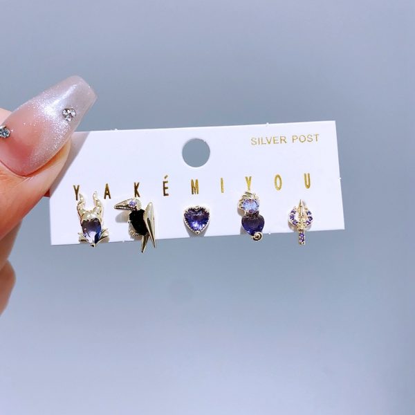 7861ccf9-743a-433c-bddf-2f4a1fbb0fbb.jpg Zircon Earrings 5-piece Set