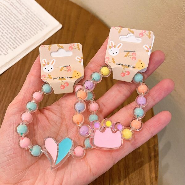 Cartoon Jelly Color Beaded Girl Bracelet