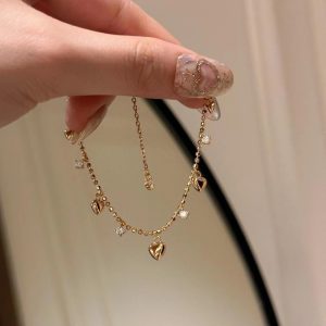 Love Pendant Design Sense All-matching Graceful Fashion Twin Bracelet