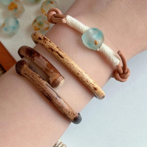 Men's And Women's Glaze Crushed Ice Leather Hand Rope