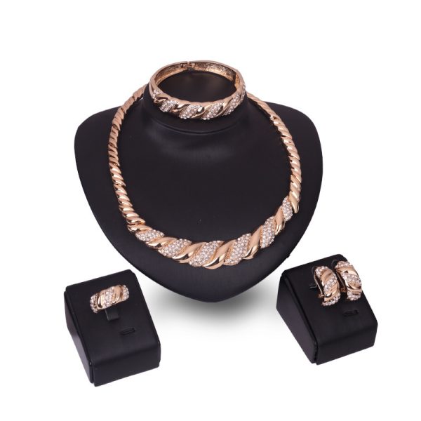 Ethnic Style Alloy Necklace And Earrings Four-piece Jewelry Set