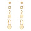Metal Portrait Love Pendant Fashion Personality Combination Set Earrings