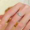 S925 Sterling Silver Inlaid Moissanite Starry Track Ring