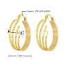Non-fading Gold-plated Multi-layer Circle Wing Earrings