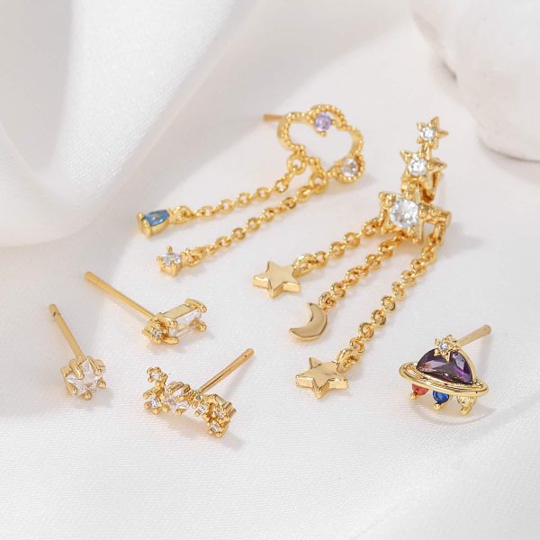 Cloud Tassel Earrings Set Ins Style Temperament Geometric