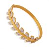Fashionable All-match Light Luxury Titanium Steel Leaf Shape Bracelet