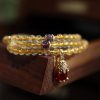 Natural Brazil Gold Rutilated Quartz Bracelet