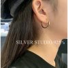 Sterling Silver Circle Earrings Niche Simple Bracelet